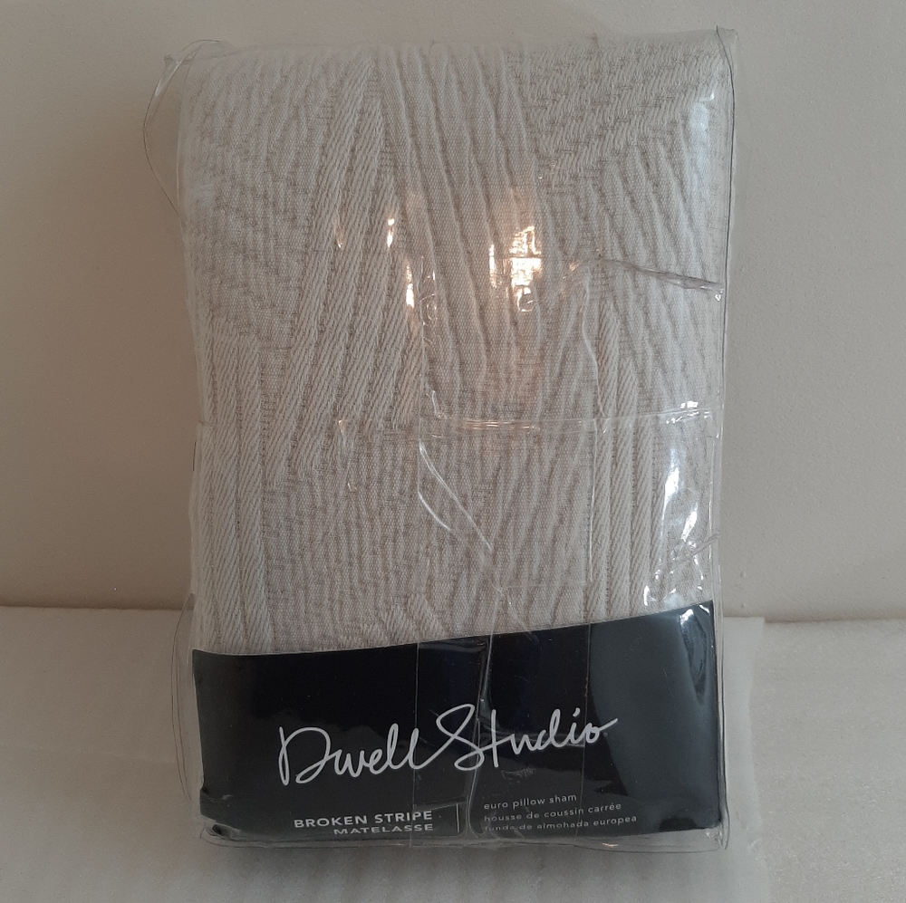 Dwell Studio Broken Stripe Euro Sham Dove